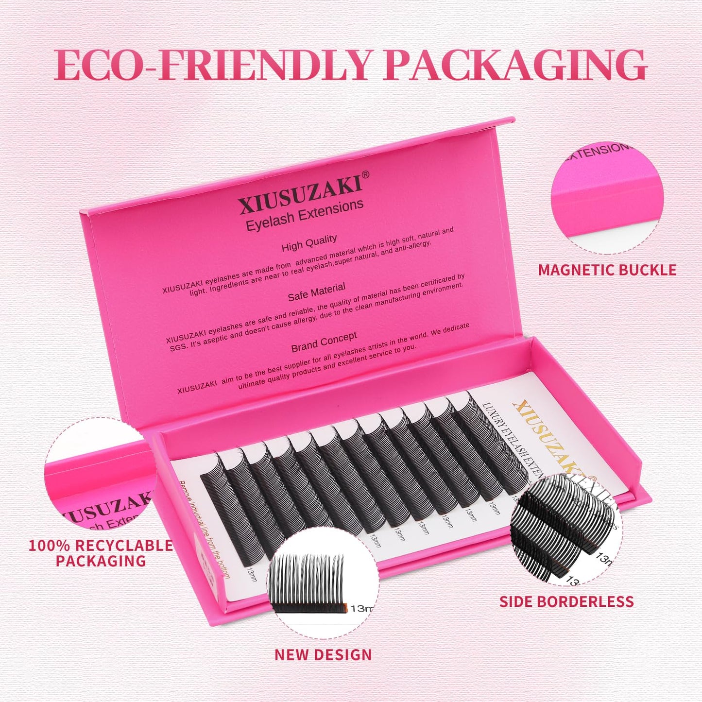 5D Flower Lash Extensions Spikes Lashes 0.07 Matte Black C Curl Lashes 13mm Volume Eyelash Extension Lash Trays Professional Use(5D Flower,0.07-C,13mm)