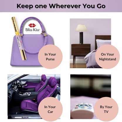 Bliss Kiss | 1 Lavender Vanilla | Nail Oil Cuticle Pen w/Vitamin E & Jojoba⏤Nail Strengthener Nail Growth Serum for Brittle Peeling Breaking Thin Nails