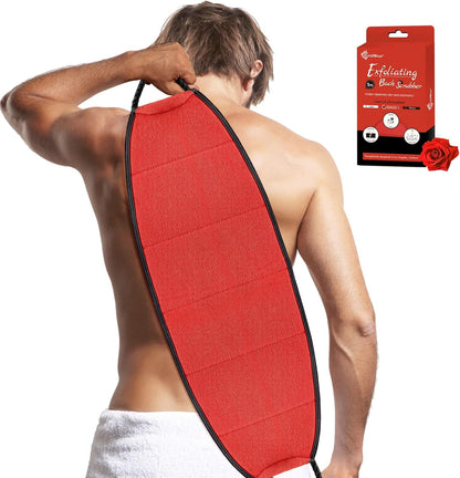 Evridwear Exfoliating Body Scrubber with Handles Back Washer Back Scrubber for Shower Bath Dry Skin Whole Body Deep Clean Men Women(Moderate)