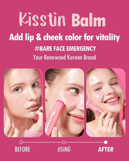 KAHI Kisstin Balm - Skin-Refining Face Moisturizer & Makeup Stick | Nourishing Beauty Moisturizer Stick | Makeup-enhancing Glow Balm (0.32 oz)