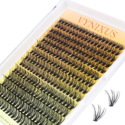 Eyelash Clusters Fluffy Lash Clusters Wispy Individual Lashes Cluster Eyelash Extensions D Curl DIY at Home Natural Cluster Lashes (40D-0.07D-Mix8-16)