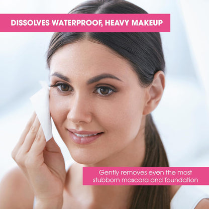 Diamond Wipes Face Cleansing and Waterproof Makeup Remover Wipes, Case of 250 Wipes, Alcohol Free Wipes with Vitamin E