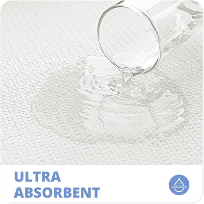 Toilet Rugs U Shaped Bathroom Rug,Machine Washable Non Slip Quick Dry Super Absorbent Ultra Thin Toilet Mats for Bathroom Toilet.White,1'8"x2'(20x24inch)