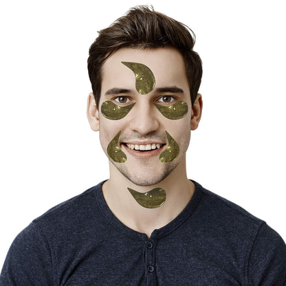 Korean 2pack Under Eye Patches 24K Gold Black Pearl Mask Anti-Aging Hyaluronic Acid Collagen Neck Forehead Laugh Line Pad Reducing Dark Circles & Wrinkles Treatment (120pcs, gold eye patches)