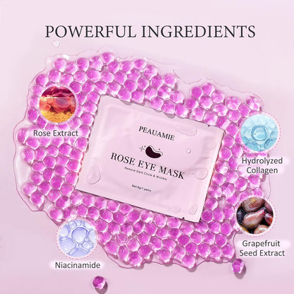 Under Eye Patchs Rose Eye Mask for Dark Circles and Puffiness Wrinkle Eye Bags 30 Pairs