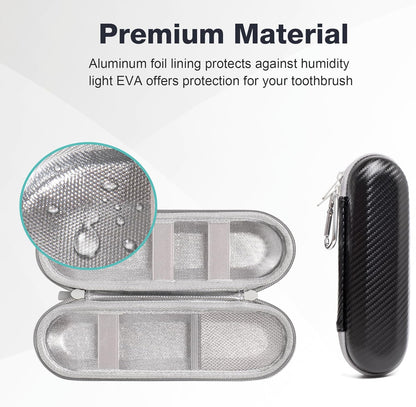 Nincha Hard Shell Electric Toothbrush Case - for Oral-B iO/Pro/Smart Series, Philips Sonicare Electric Toothbrush, Bigger Size Travel Case Fits all Powered Toothbrushes and Accessories Black