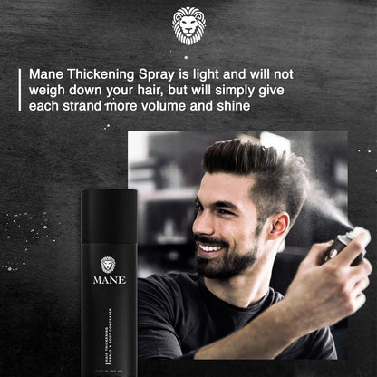 Mane Hair Thickening Spray & Root Touch Up, Instantly Thicker Hair for Men & Women, Fill in Hairlines and Hide Thinning and Fine Patches - Blond, 12 Colors (6.76 oz)