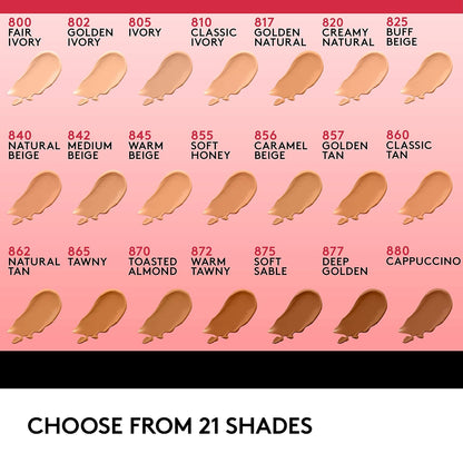 Covergirl Outlast Extreme Wear 3-in-1 Full Coverage Liquid Foundation, SPF 18 Sunscreen, Ivory, 1 Fl. Oz.