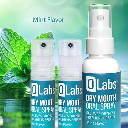Dry Mouth Spray - Mint Flavor Breath Spray for Fresh Breath, Sugar Free, Alcohol Free, Value Pack includes One 1.5 oz Spray and Two Travel Freindly 0.25 oz Sprays