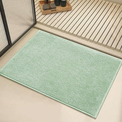 Bath Mat-Non-Slip Bathroom Floor Mats-Absorbent Quick Dry Low Pile Bathroom Rugs Fit Under Door-Bath Rug for Sink,Bathtub,Shower Room,17"×24",Sage Green