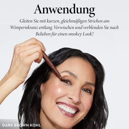 LAURA GELLER NEW YORK Kajal Longwear Kohl Eyeliner Pencil with Caffeine, Smooth & Blendable Makeup, Smokey Quartz