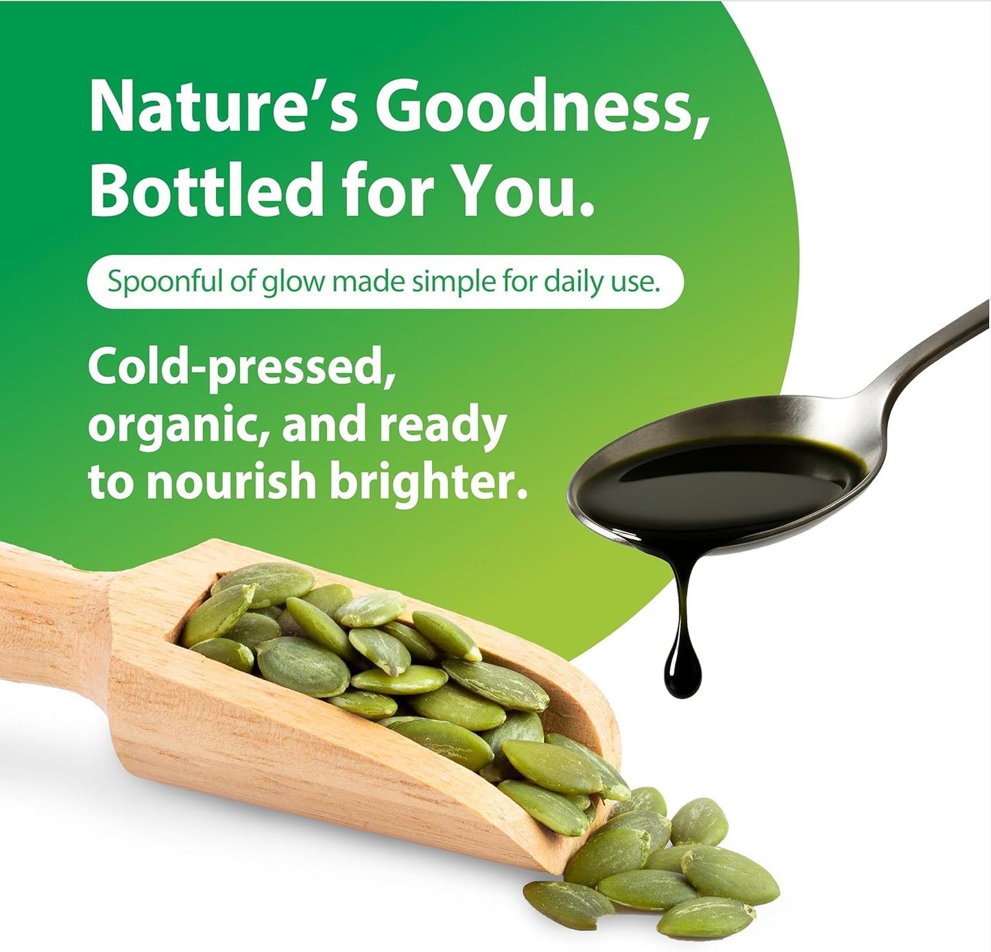 Rainbow Light Organic Extra Virgin Pumpkin Seed Oil | Cold Pressed Liquid Extract | Potent Source of Omega 6 and 9 Fatty Acids | Non-GMO and Gluten Free Supplement | 16 Fl Oz