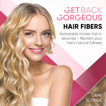 GBG Hair Fibers for Thinning Hair & Bald Spots (Dark Blonde) - 25g Bottle - Conceals Hair Loss - Instant Cover Up & Volume in 30 Seconds, Hair Powder for Women & Men - Cruelty Free