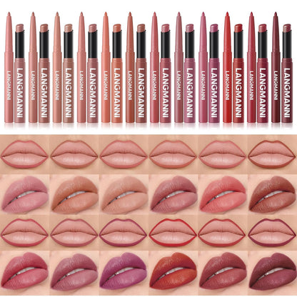 12Pcs Matte Lipstick + Lip Liner Pens Lip Combo Sets, Creamy Matte Lip Makeup Kit Long-Lasting Waterproof, Smudge-Proof Highly Pigmented Formula, Neutral & Nude Shades Makeup Set (Everyday Nudes Set)