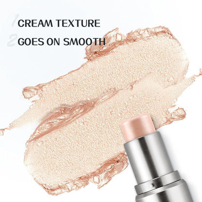 Boobeen Highlighter Makeup Stick, Cream Highlighter & Blush Stick, Face Contouring Illuminator, Natural Translucent Light Moisturizer Dewy Finish