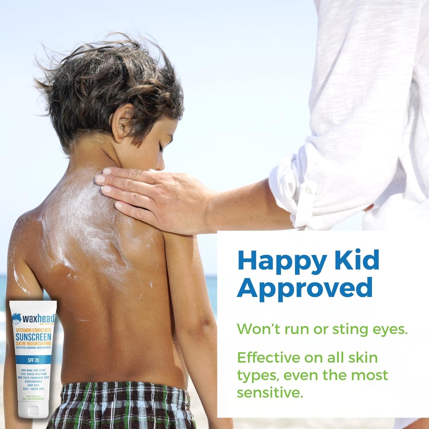 Waxhead Non-Nano Zinc Oxide Sunscreen, EWG Sunscreen with Zinc Oxide for Face + Body, Mineral Natural Non-Toxic Pure Sunblock, Biodegradable Cream Lotion Sun Block, Tattoo, Eczema Vitamin D + E (4oz)