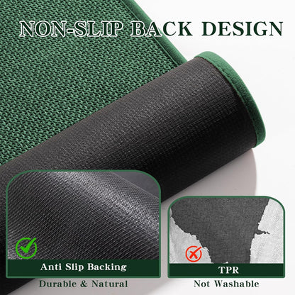 chakme Bathroom Rugs Mat 47x25, Ultra Thin Non Slip Bath Mat Large Quick Dry Absorbent Bath Mat for Bathroom Floor, (Green, 47"x25")