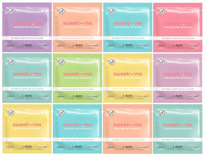 Sample Size Feminine Wipes For Women, pH Balanced Biodegradable Flavored Intimate Wipes - Pack of 24