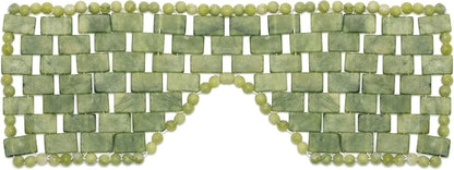 Jade Eye Mask Reusable Natural Green Facial Stone Mask for Eliminate Wrinkles Puffiness