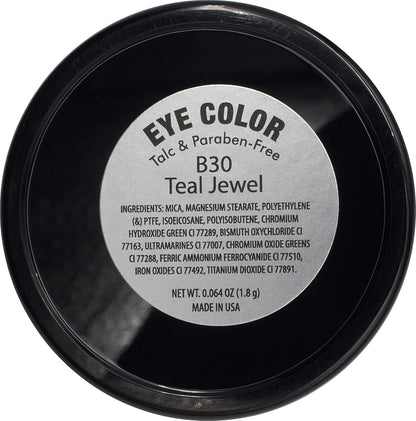 Teal Jewel Shimmering Green Emerald Forest Pressed Powder Single Vegan Eyeshadow; Talc, Paraben & Cruelty Free
