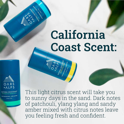 Oars + Alps Aluminum Free Deodorant for Men and Women, Dermatologist Tested and Made with Clean Ingredients, Travel Size, Variety, 3 Pack, 2.6 Oz Each
