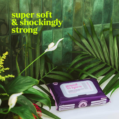 goodwipes Flushable Butt Wipes - Vitamin E & Aloe - Sewer & Septic Safe - Extra Large Adult Wet Wipes For Women & Men - Bathroom Essentials - Lavender, 418 Count (8 Packs + 1 Travel)