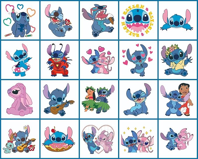 40pcs stitch temporary tattoos stickers