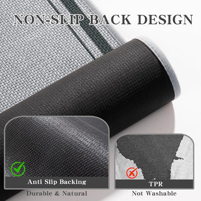 chakme Bathroom Rugs Mat 32x17, Ultra Thin Non Slip Bath Mat Quick Dry Absorbent Bath Mat for Bathroom, (Light Grey, 32"x17")