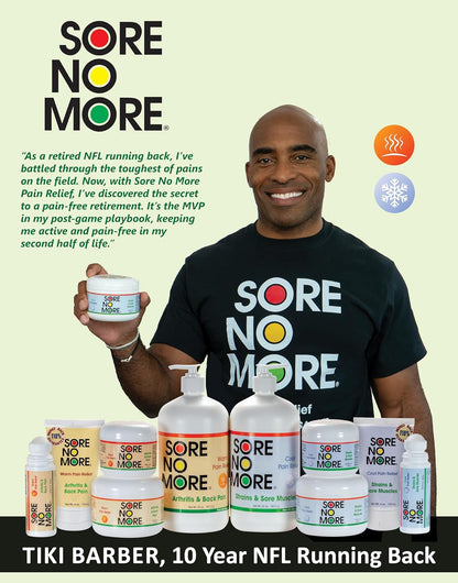 Sore No More Warm Arthritis Pain Relief Cream – Targeted Reliever for Back, Neck, Hands & Feet – Soothing & Fast-Acting Formula for Aches and Pains – Non-Greasy with Orange Aroma – 8 oz