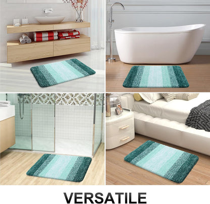 OLANLY Bathroom Runner Rugs 59x20, Extra Soft Absorbent Microfiber Bath Rugs, Rubber Backing, Quick Dry, Washable Bath Mats for Bathroom Floor, Tub and Shower, Home Decor Accessories, Blackish Green