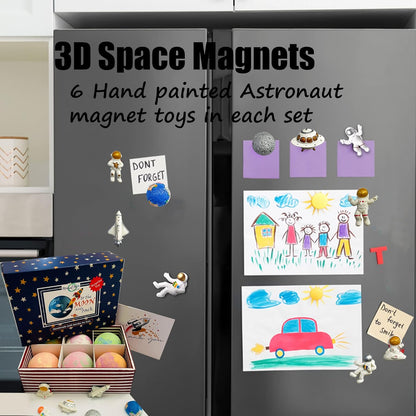 Galaxy Bath Bombs for Kids with Surprise Inside - Organic Bubble Bath Bombs with Educational Outer Space Planet Toys. Gentle, Natural & Kids Friendly - Birthday Gifts for Boys, Toddlers, Girls