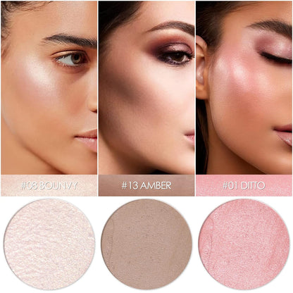 3 Pcs FAIR Contour Stick Set,Cream Blush & Highlighter Bronzer Pen,Long Lasting & Smooth Natural Face Contouring Illuminator,Professional Makeup Kit for All Skin