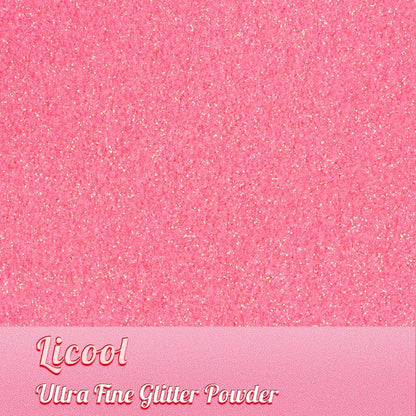 100g/3.5oz Pack Iridescent Rainbow Fine Glitter for DIY Craft, Extra Fine Glitter for Epoxy Resin, Glitter for Tumblers Making, Festival Decoration Makeup Body Eye Nail Art (Iridescent Love Pink)