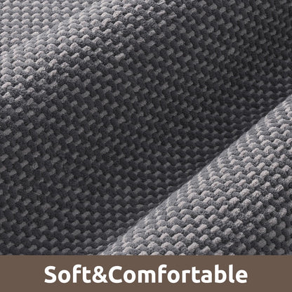 AMOAMI Chenille Bath Mat Super Absorbent Bathroom Mat Quick Dry Bath Mats for Bathroom Rubber Backed Bathroom Rugs Non Slip Washable Fit Under Door, Front of Bathtub, Sink, Darkgrey&LIGHTGREY 17"x24"