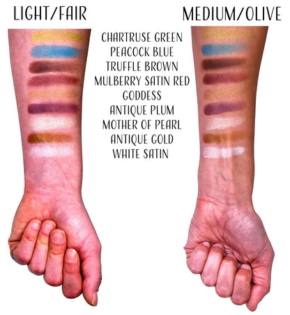 White Satin Snowflake Pearl Shimmer Finish Pressed Powder Single Vegan Eyeshadow; Talc, Paraben & Cruelty Free