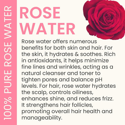 Rose Water Facial Toner - 32oz Bulk Alcohol-Free Vegan All Natural Refreshing for Face and Hair - Uplifts, Calming & Soothing for All Skin Types