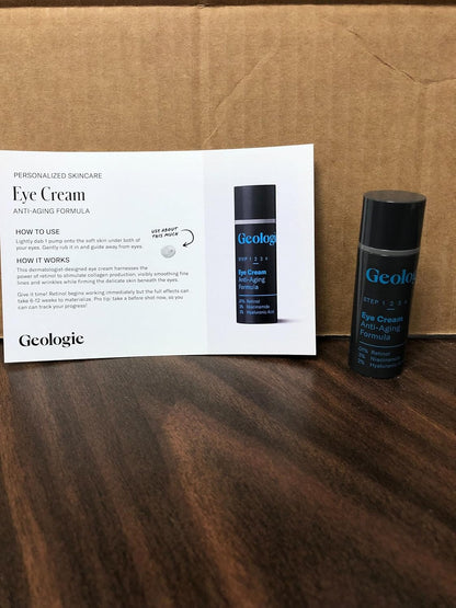 Geologie Anti-Aging Eye Cream | Helps Visible Signs of Aging | Reduce Fine Lines & Wrinkles | Retinol, Caffeine, Peptides, Niacinamide & Hyaluronic Acid | Effective Formula For Men & Women