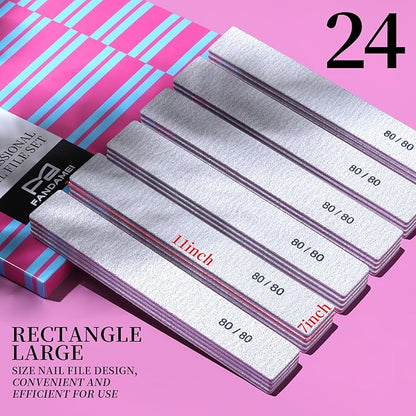 Fandamei nail file, 24pcs 80/80