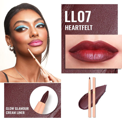 Oulac Red Lipstick & Lipliner Set High Impact Lipcolor with Moisturizing Formula, Vegan Beauty, Full-Coverage Lip Color, Gift Lipstick for Women, 4.3g X 3PCS, LL07+03+04