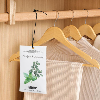 MYARO 12 Packs Eucalyptus Mint Scented Sachets for Drawer and Closet, Long-Lasting Closet Sachet Bags Drawer deodorizers Fresh Scents, Home Fragrance for Lover