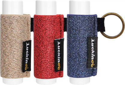 Lip Balm Keychain - Shinny Chapstick & Lipstick Holder - Tight Elastic Holder for Fat & Slim Lip Balms