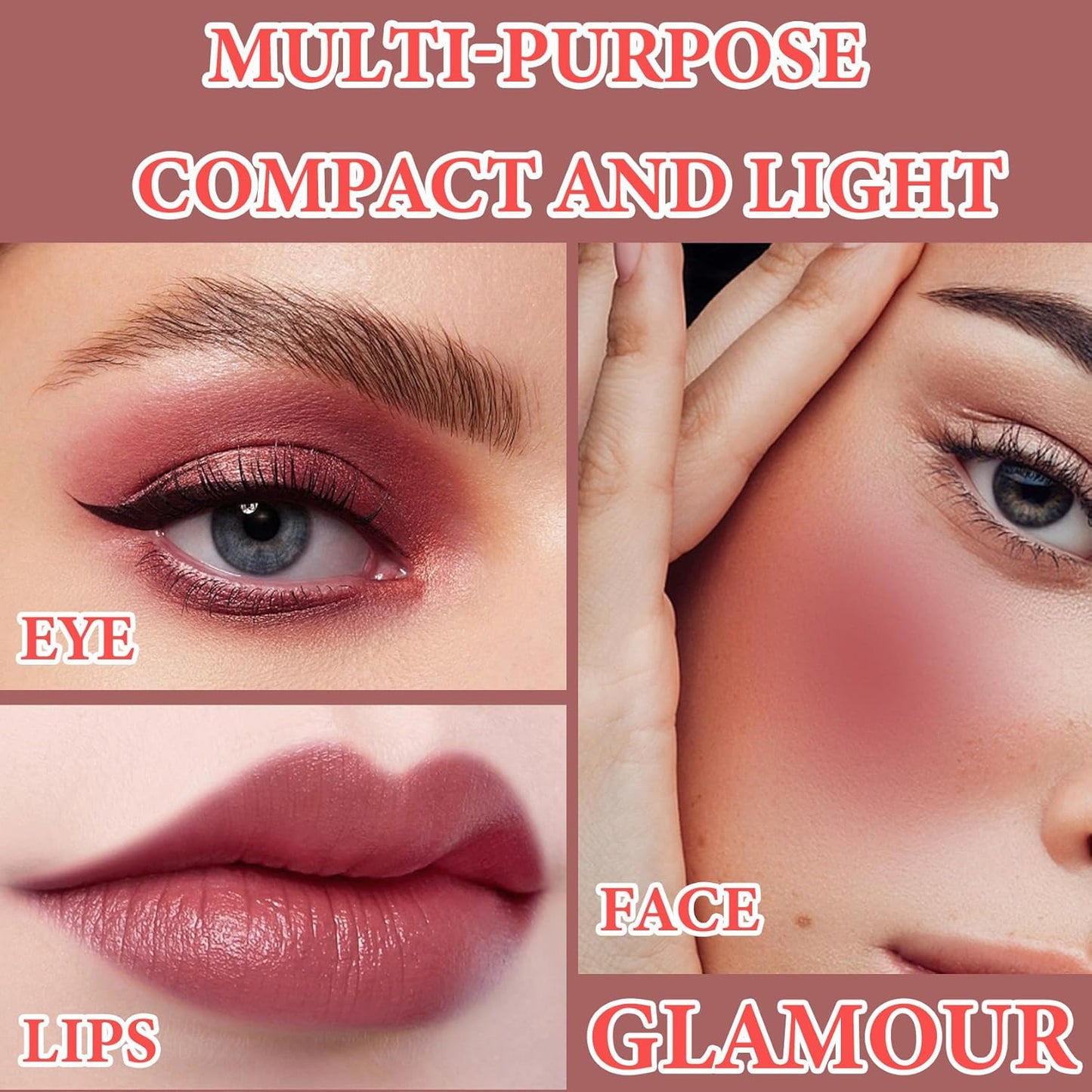 Cream Blush Stick Makeup,Blush Stick for All Skin Tones,Easy to Color,Soft Long Lasting Lightweight Blush Face Makeup Stick,Waterproof Multi Stick for Cheeks & Lip & Eyes（#102）