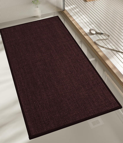 chakme Bathroom Rugs Mat 47x17, Ultra Thin Non Slip Bath Rug Runner Quick Dry Absorbent Bath Mat for Bathroom, (Dark Purple, 47"x17")