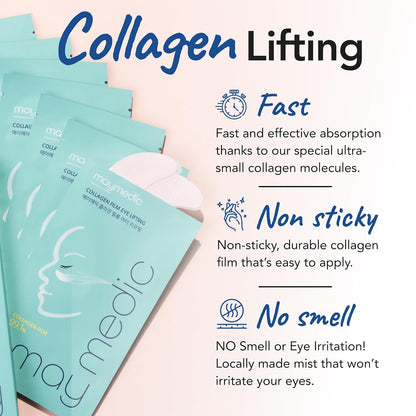 Collagen Eye Patches Hydrating Anti Age Anti Puffiness Dark Circles Korean Skincare Lifting Moistruzing, 10 pcs