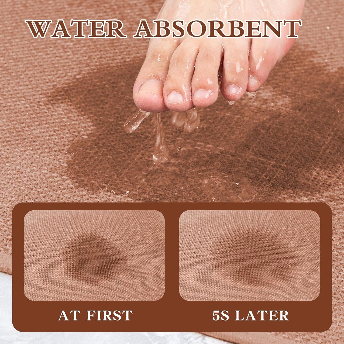 chakme Bathroom Rugs Mat 47x17, Ultra Thin Non Slip Bath Rug Runner Quick Dry Absorbent Bath Mat for Bathroom, (Dark Pink, 47"x17")