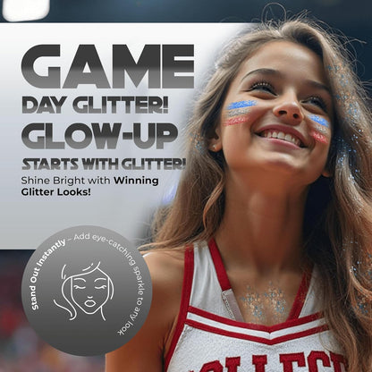 Face, Body & Hair Glitter Gel – Halloween Glitter for Kids and Women – 3 Oz Cosmetic-Grade Gel w/Moon & Stars for Festivals & Halloween Party, Easy Apply & Wash Off - Unicorn 5Pack