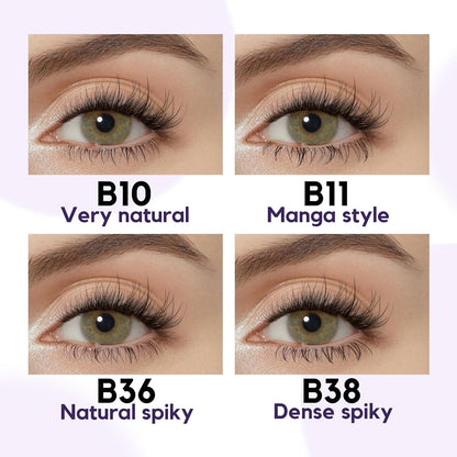 GAQQI Bottom Lash Clusters Natural Bottom Lashes Clear Band, DIY Lash Extensions Lower Lashes, Soft & Comfortable Thin Band Bottom Eyelashes Wispy Daily Style 5mm+6mm 48pcs(B10)