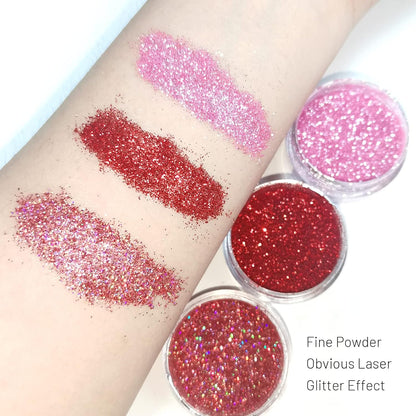 3 Colors Glitter Lip Kit, Diamond and Glitter Metallic Lip Powder with Lip Primer, Waterproof Long Lasting & Smudge Proof, Shimmer Sparkly Glitter Lip Cosmetic without Sticky Flake Off Set A