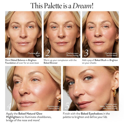 LAURA GELLER NEW YORK The Best of the Best Baked Palette - Tuscan Dreams - Full Size - Includes Bronzer, Blush, Highlighter and 6 Eyeshadows - Travel-Friendly (Best of the Best Tuscan Dreams)