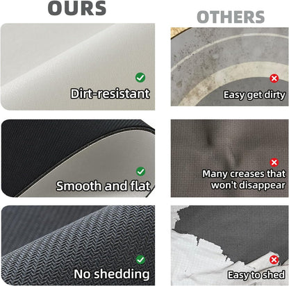 Bath Mat, Bathroom Rugs Non Slip Washable Thin Absorbent Quick Dry Bath Mat Fits Under Door Bathroom Floor Mat Perfect for Bath, Shower, or Sink 36"x60" White